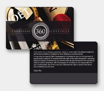 Plastic Privilege Card Printing - "360" card used as an example of previous work