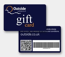 Plastic Gift Card Printing - The "Outside" used as an example of previous work