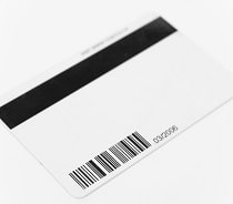 Plastic card with barcode